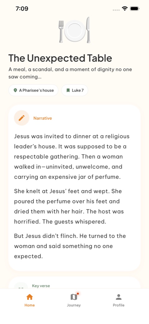 Daily Story — a Bible narrative with its key verse